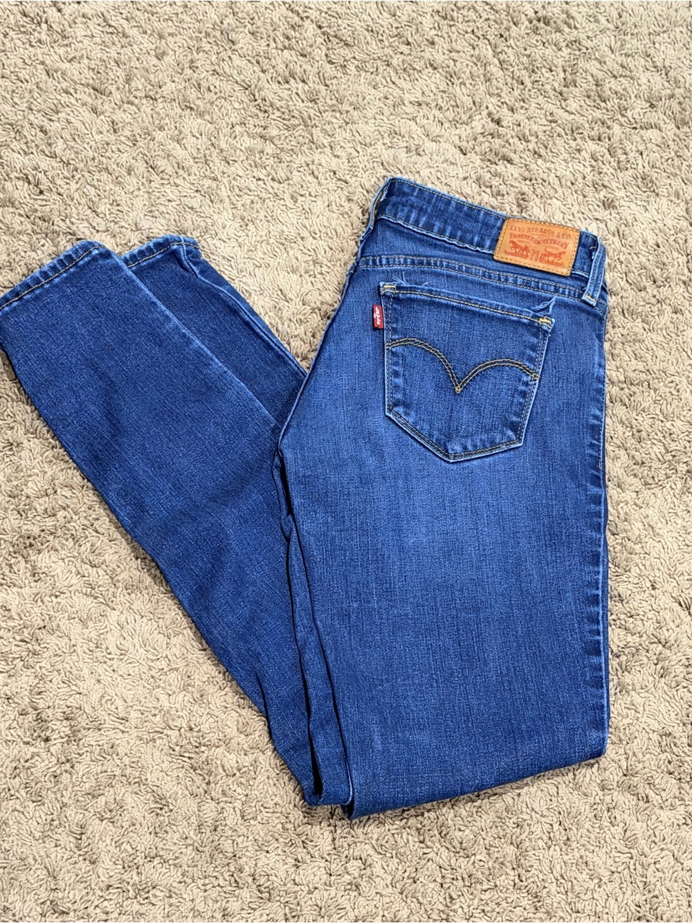 Levis 711 Skinny Jeans Womens Size 28X30 Stretch Denim Mid Rise